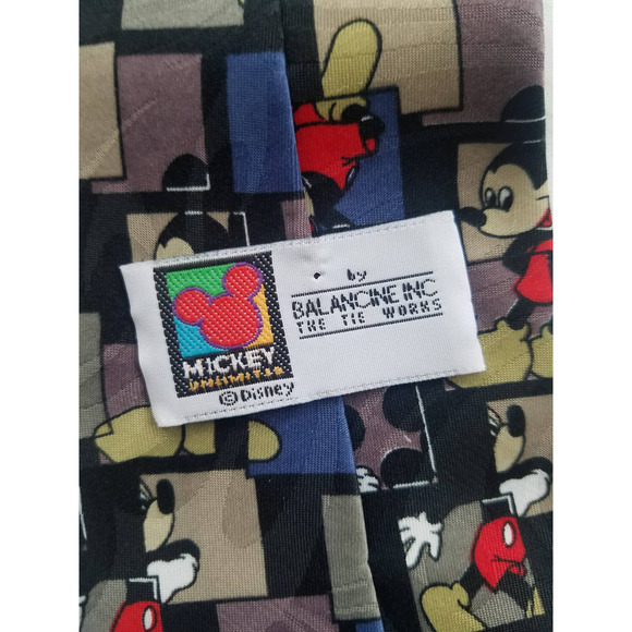 Vintage Mickey Mouse Square Disney Neck Tie - Picture 5 of 6